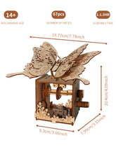 3D Holz-Puzzle - Schmetterling Spieluhr